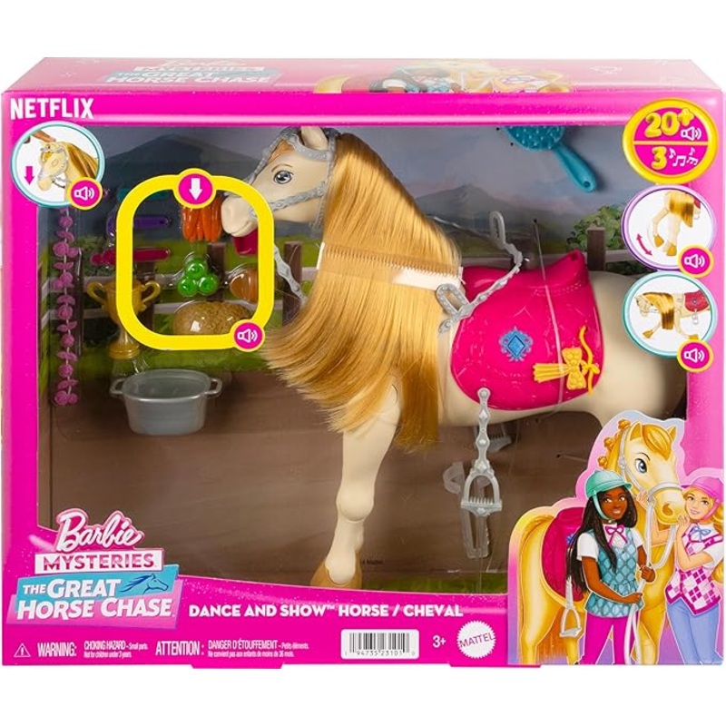 Barbie Mysteries: The Great Horse Chase Interactive Toy Horse With Sounds, Music & Accessories
