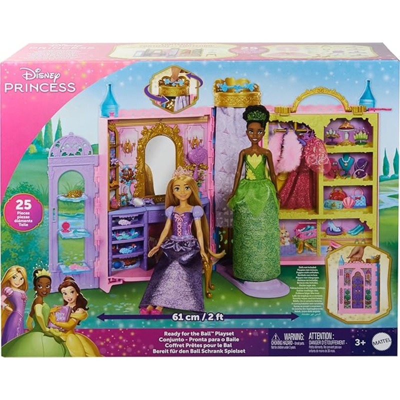 Disney Princess Ready For The Ball Closet With Fashions, Accessories, & Storage