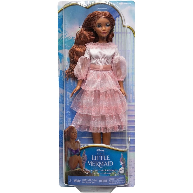 Disney the Little Mermaid Celebration Ariel Fashion Doll With Red Hair And Pink Dress