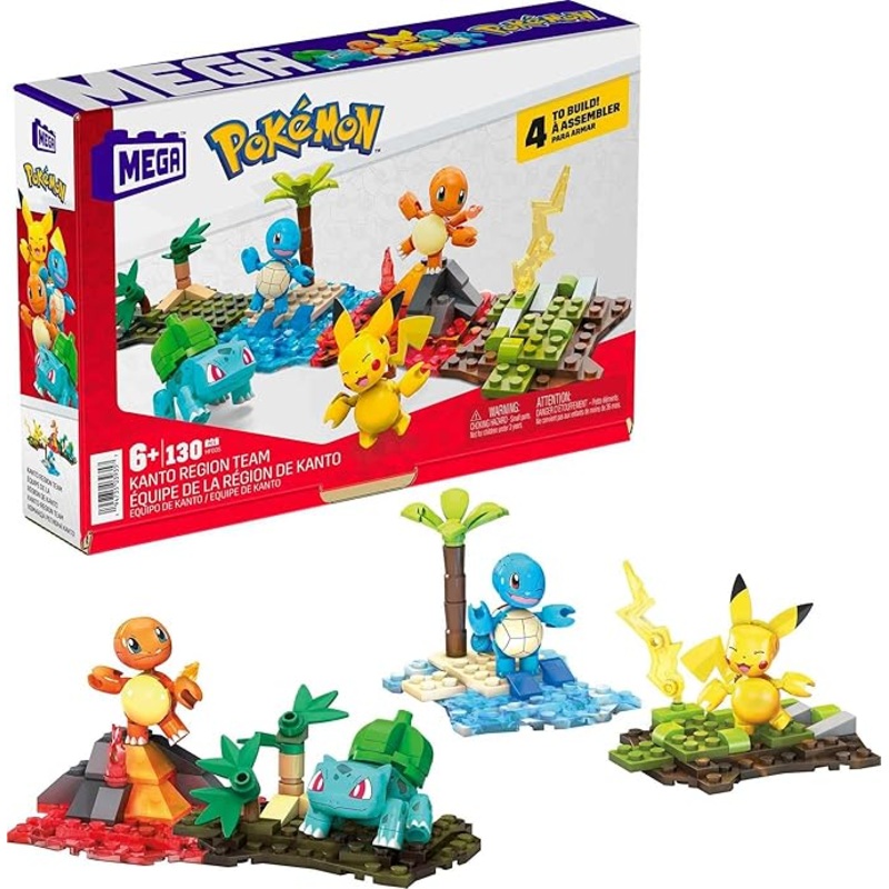 MEGA Pokmon Building Toy Kit Kanto Region Team With 4 Figures