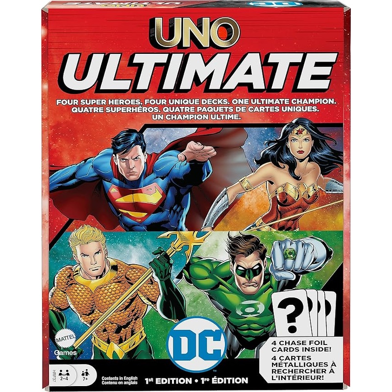UNO Ultimate DC Card Game With Collectible Foil Cards