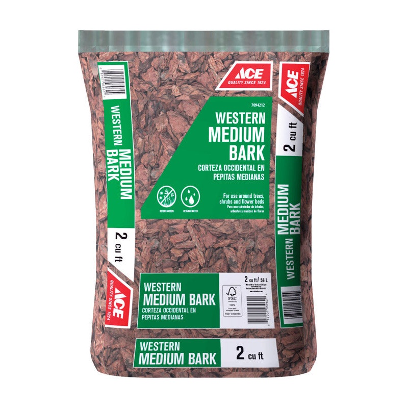 Ace Brown Western Bark Mulch 2 cu ft