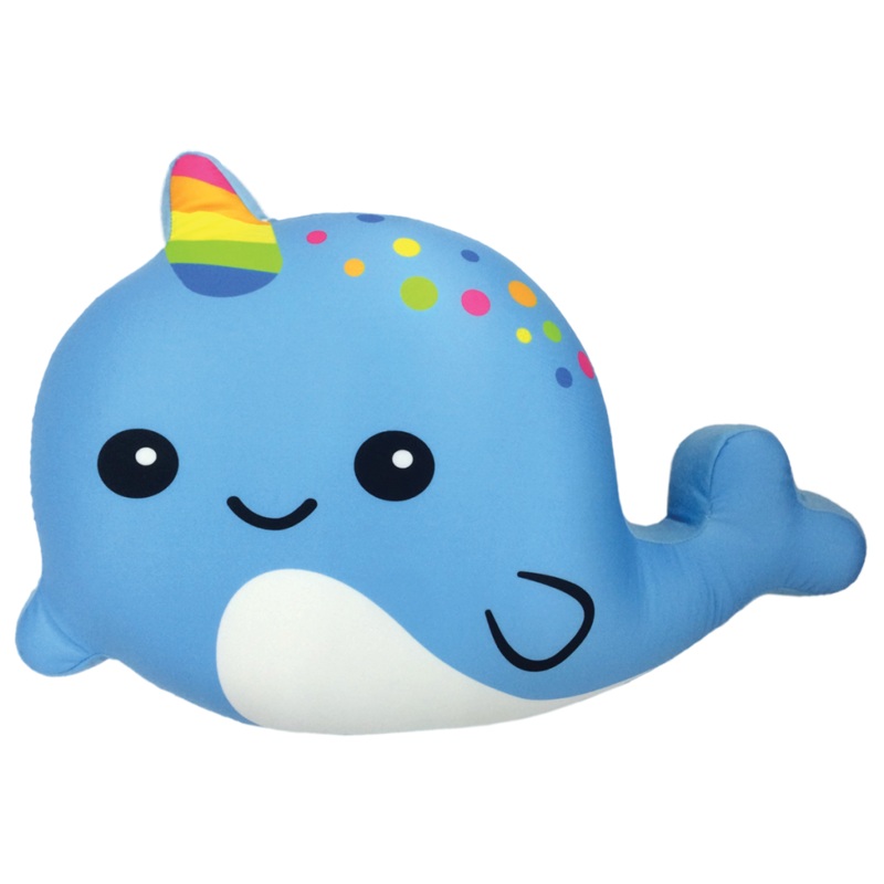 Blue Narwhal Scented Microbead Pillow