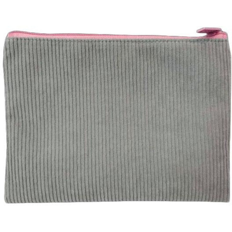 Grey Corduroy Pencil Case