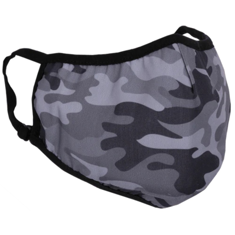 Black Camo Face Mask for Adults