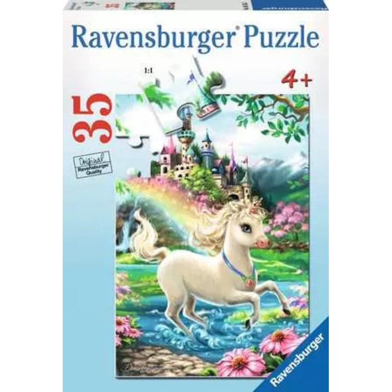 Childrens Jigsaw Puzzle Unicorn Castle – 35 Pieces Puzzle
