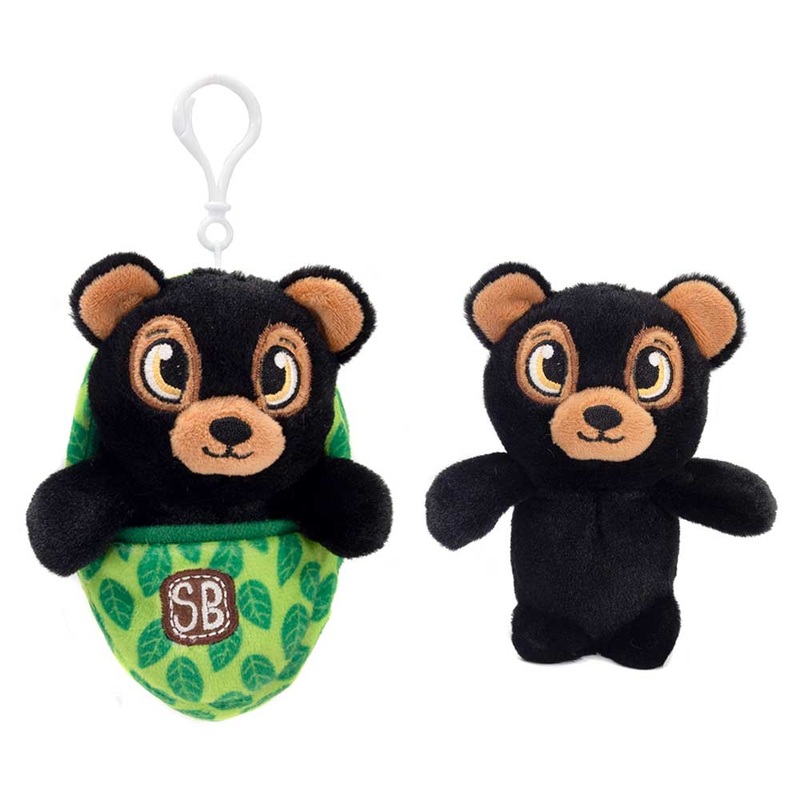 Pocket Swaddles SWADDLE BABIES KC – 4.5IN BLACK BEAR KEYCLIP