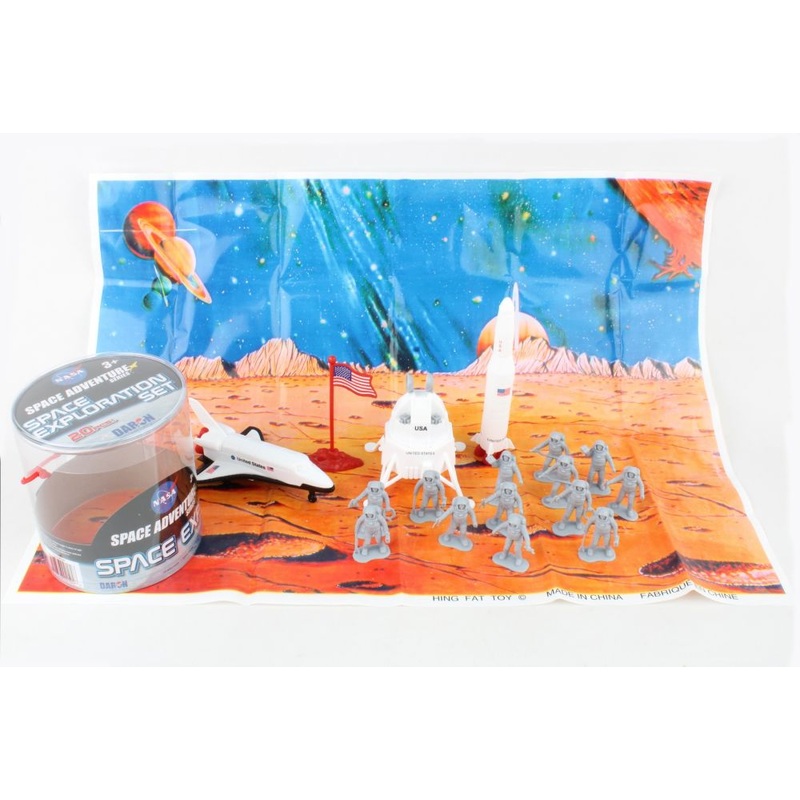 SPACE EXPLORATION 20 PIECE PLAYSET W/PLAYMAT
