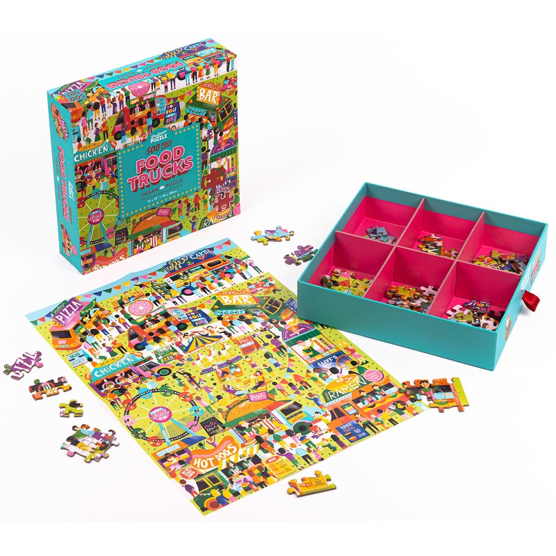 Food Trucks – 500pc Jigsaw Puzzle by Professor Puzzle
