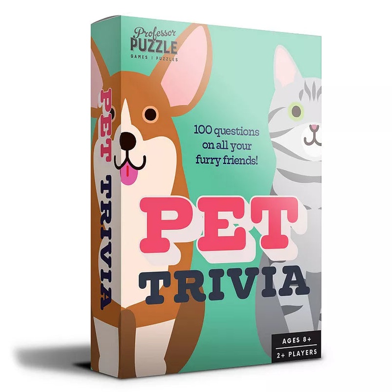 Mini Pet Trivia Card Game Set