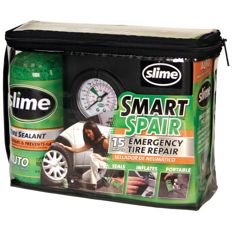 Slime Smart Spair Flat Tire Repair For Standard Cars