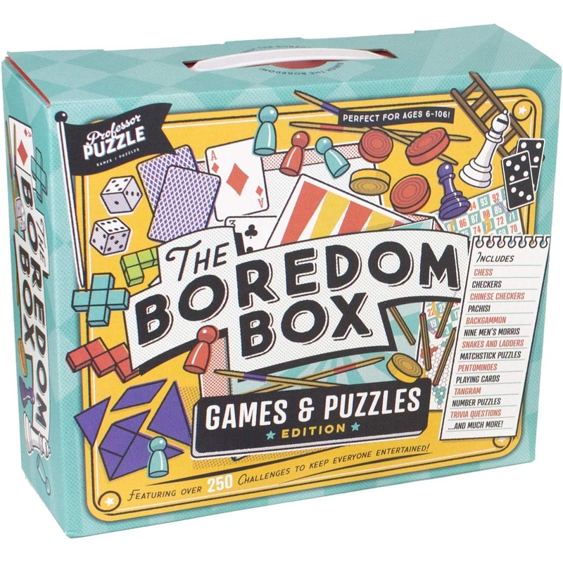 The Indoor Boredom Box – Huge Games & Puzzles Set