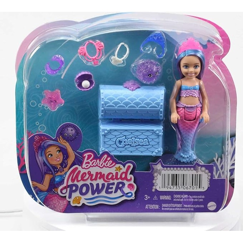 Barbie Mermaid Power Chelsea Small Doll with Blue & Purple Hai
