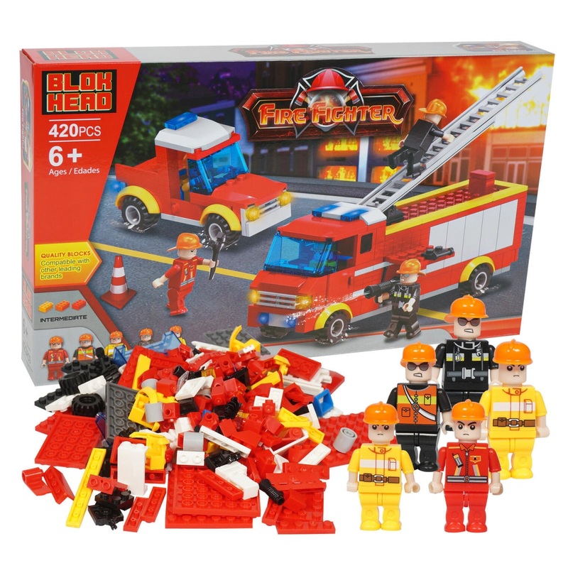 Block Fire Fighter Building Playset 420 Piece