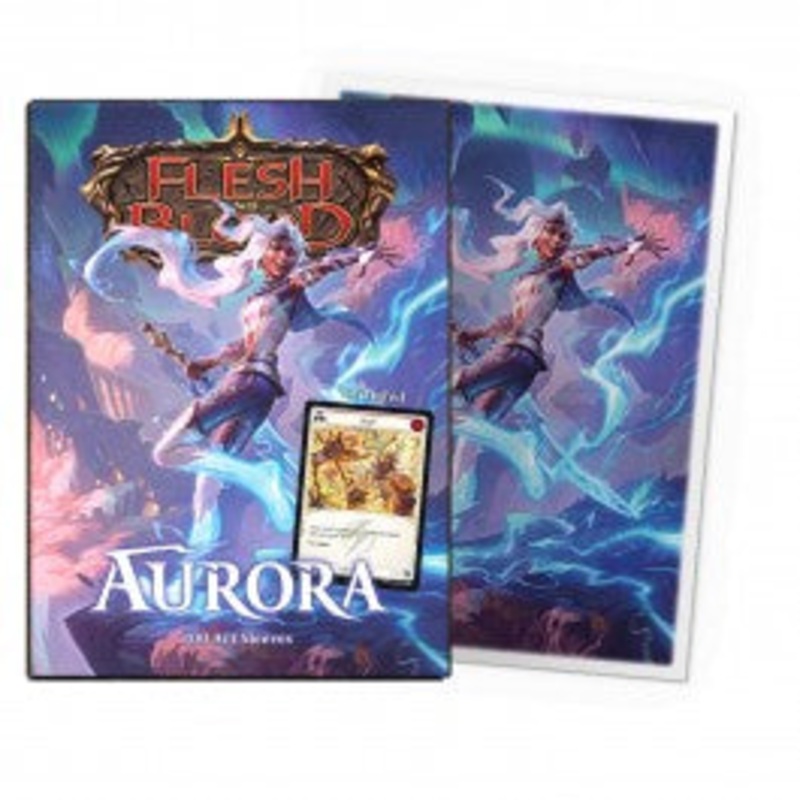 Dragon Shield Sleeves: Standard Matte Art Flesh and Blood – Aurora with Promo 100CT