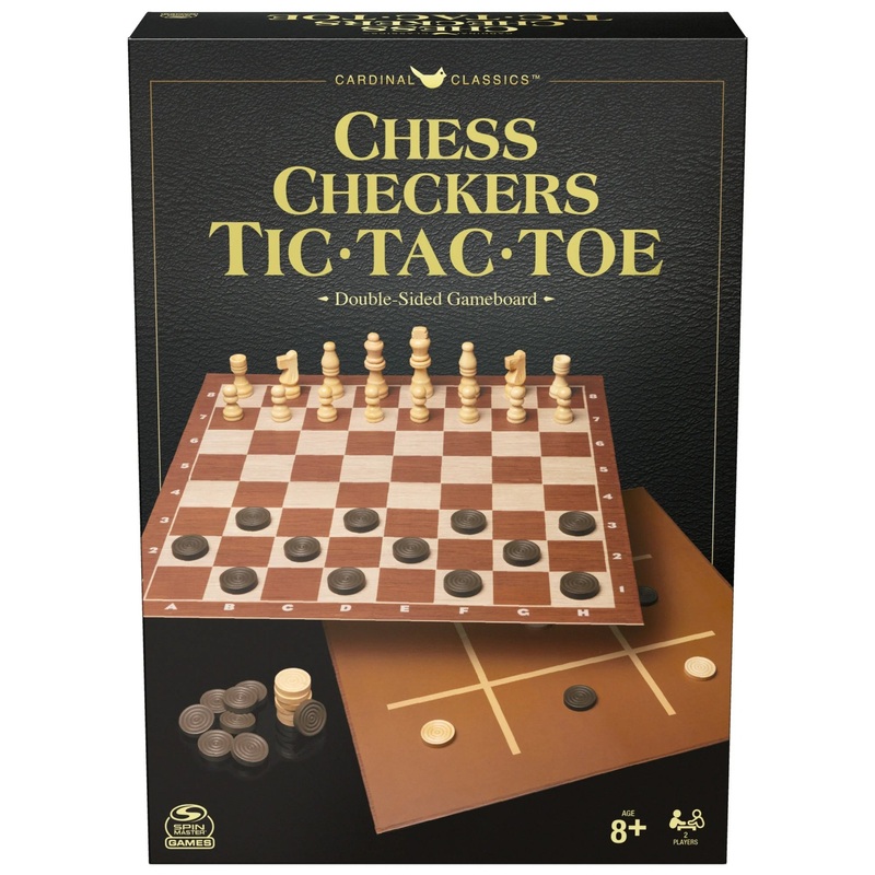 Spin Master Traditions Chess, Checkers, and Tic Tac Toe Set