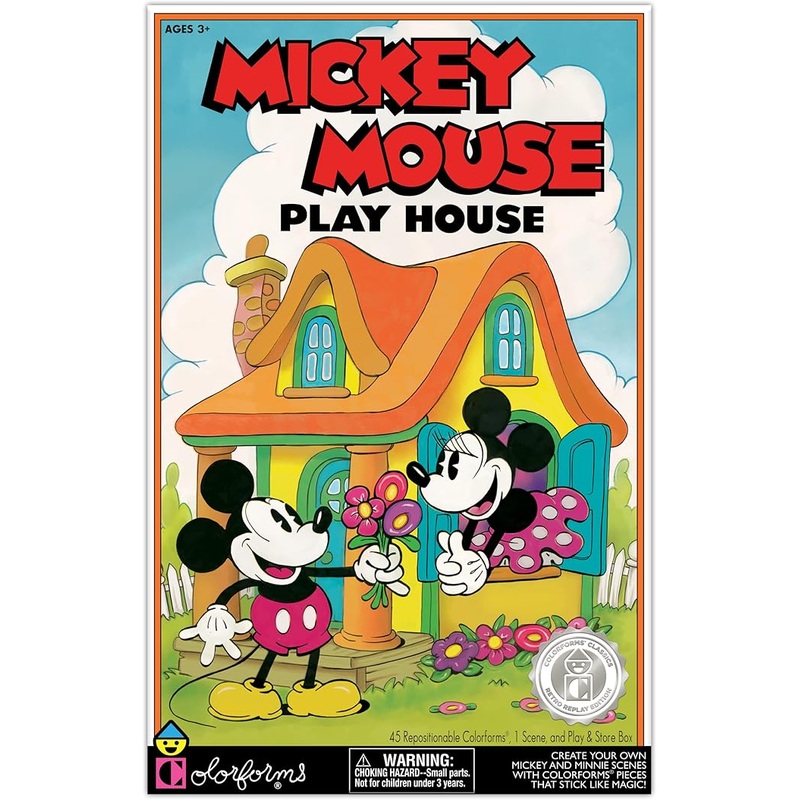 Colorforms  Mickey Mouse Play House Retro Play Set