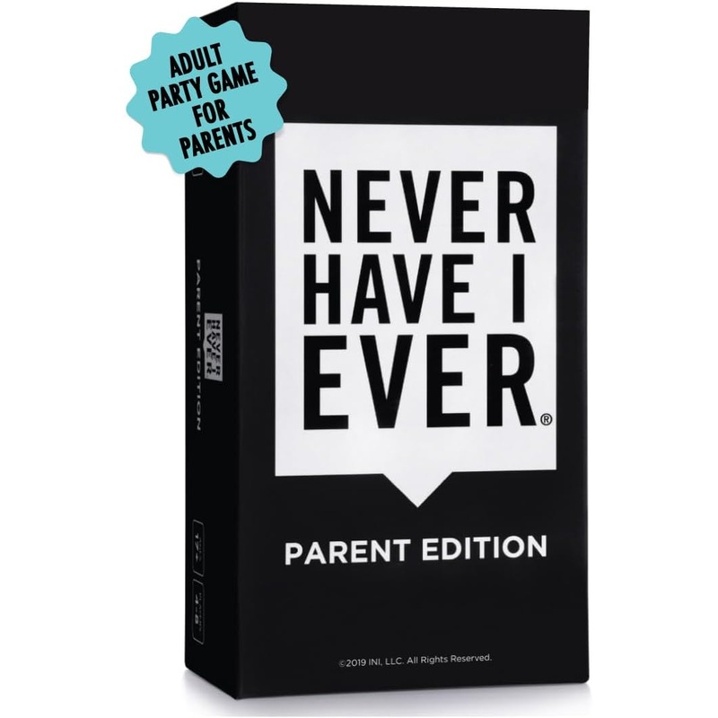 Never Have I Ever Card Game – Parent Edition, Fun and Engaging Adult Party Games for Game Night, Date Night, or Vacation, Includes Hilarious and Relateable Prompts for Couples with Kids, Ages 17+