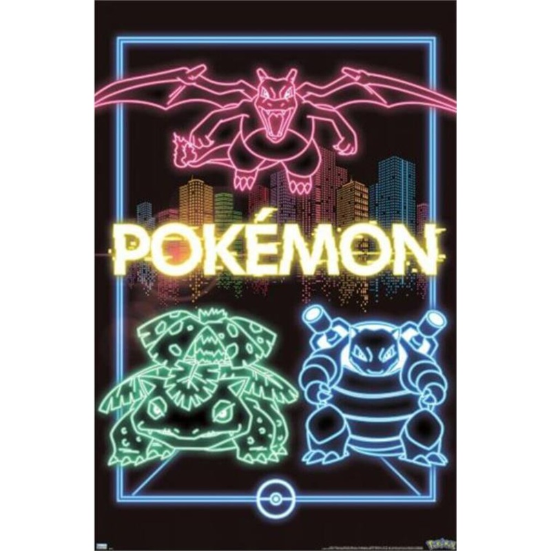 Pokemon – Neon Group Poster