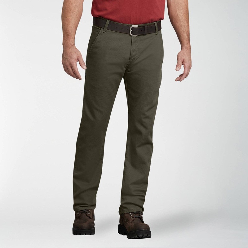 Dickies Men’s Tough Max Duck Carpenter Pants (Stonewashed Moss) Size 40×30
