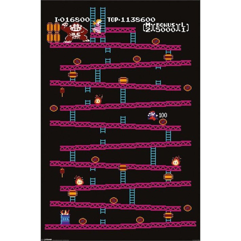 Donkey Kong Level 1 Poster