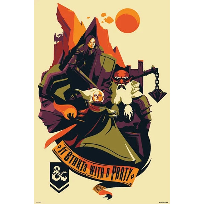 Dungeons & Dragons – Starts With a Party Poster