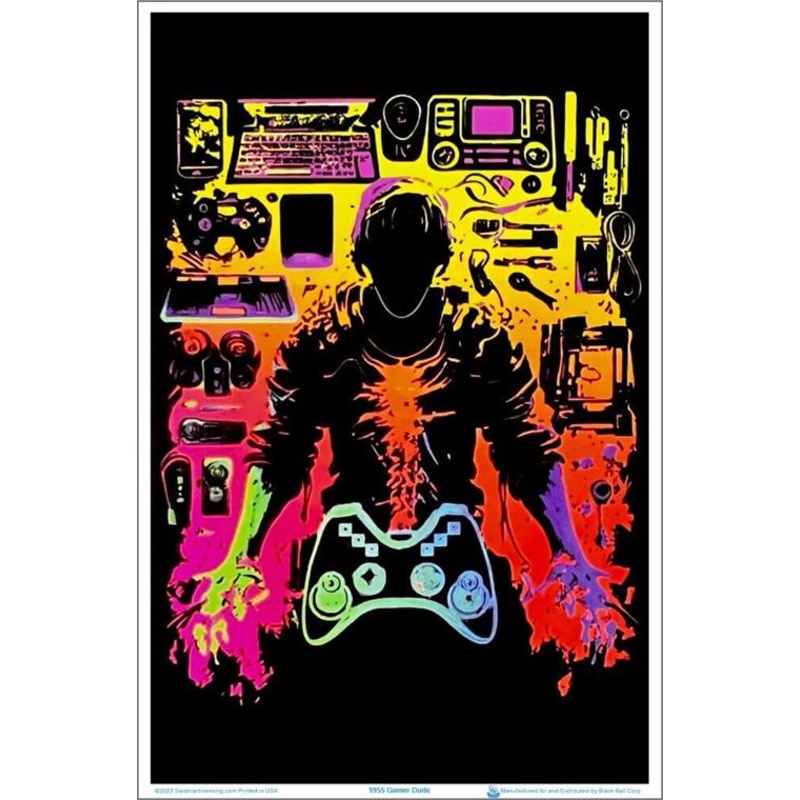 Gamer Dude by Sasha Blacklight Poster