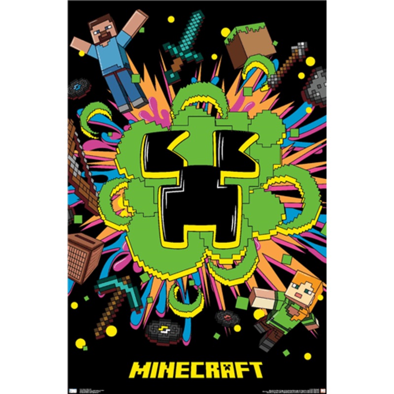Minecraft Neon Poster