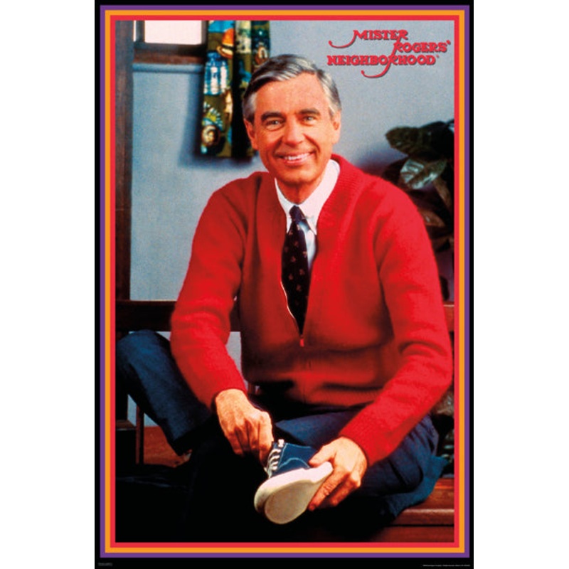 Mister Rogers Tying Shoes Poster