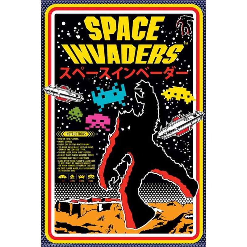 Space Invaders Video Game Poster