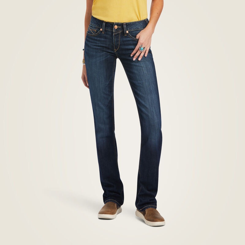 R.E.A.L. Mid Rise Octavia Straight Jean 27 Regular