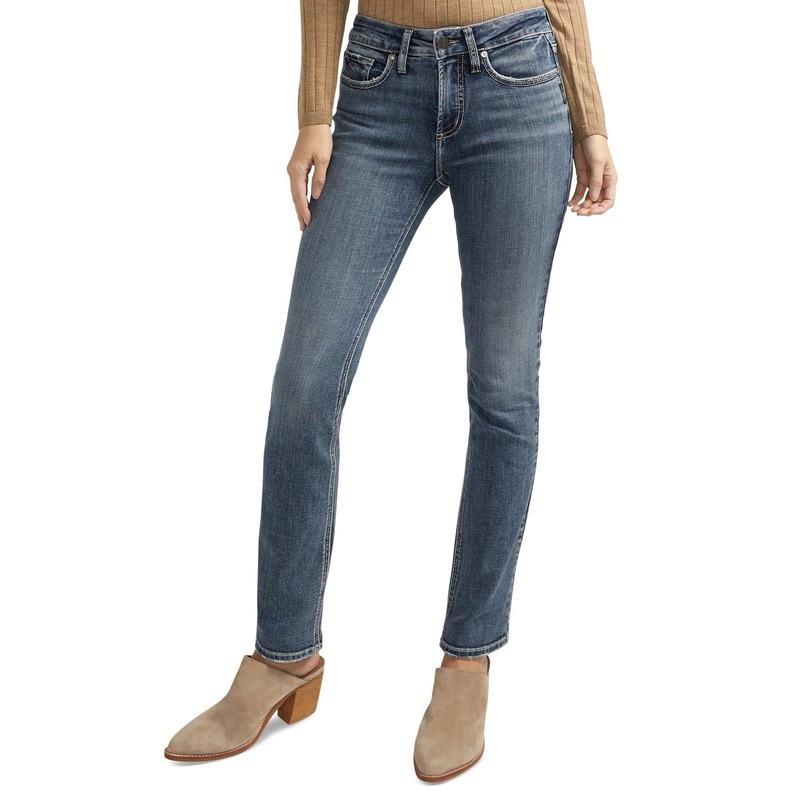 Suki Mid Rise Straight Leg Luxe Stretch Jeans 25X29