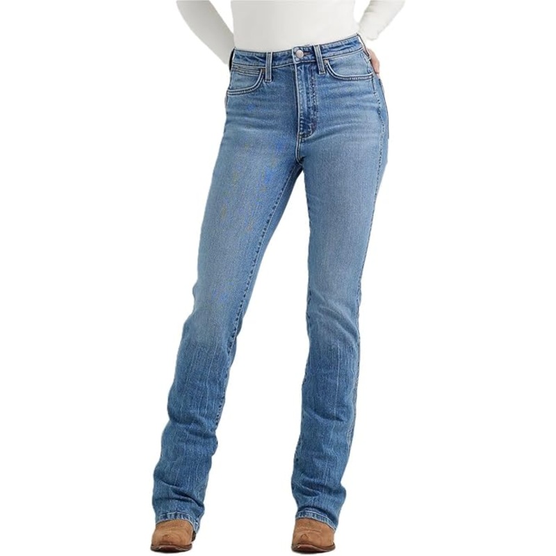Wrangler Women’s Retro Bailey High Rise Boot Cut Jean – Kelly/Light Wash 30X32