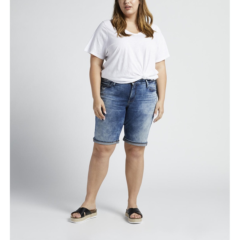 Elyse Mid Rise Bermuda Shorts Size 26