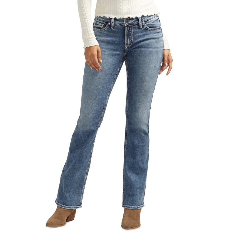 Elyse Mid Rise Slim Bootcut Jeans 27×33