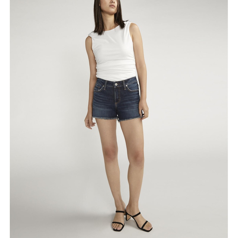 Suki Mid Rise Luxe Stretch Shorts Size 26