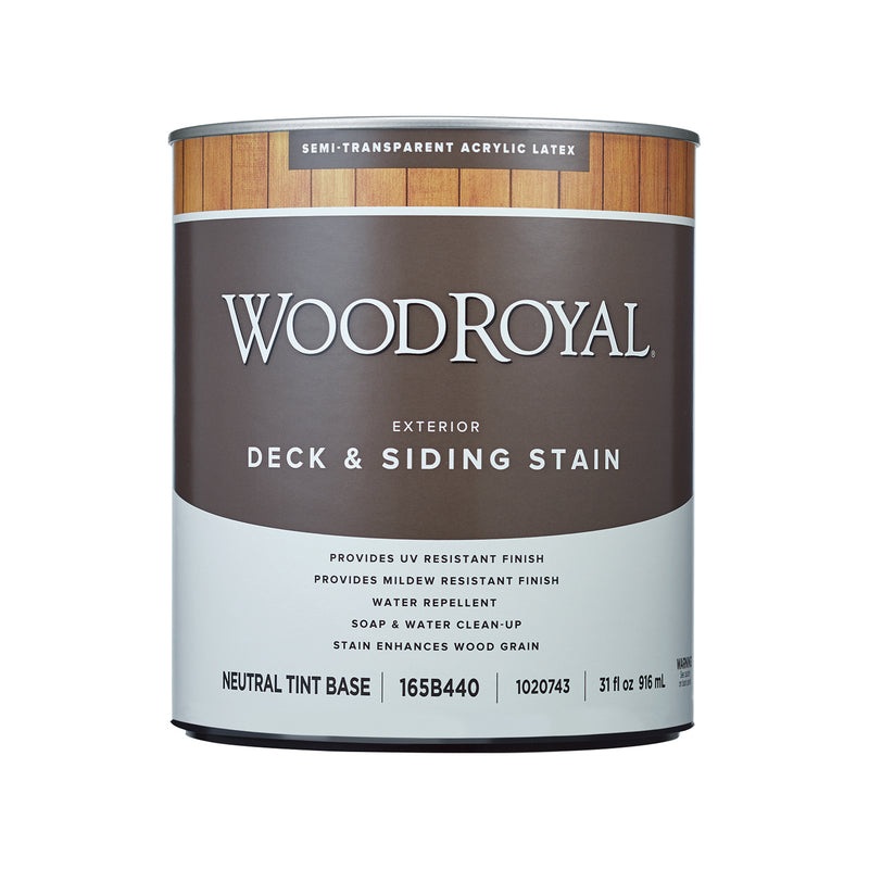 Ace Wood Royal Semi-Transparent Tintable Neutral Base Acrylic Latex Deck and Siding Stain 1 qt (In-store Pickup Only)