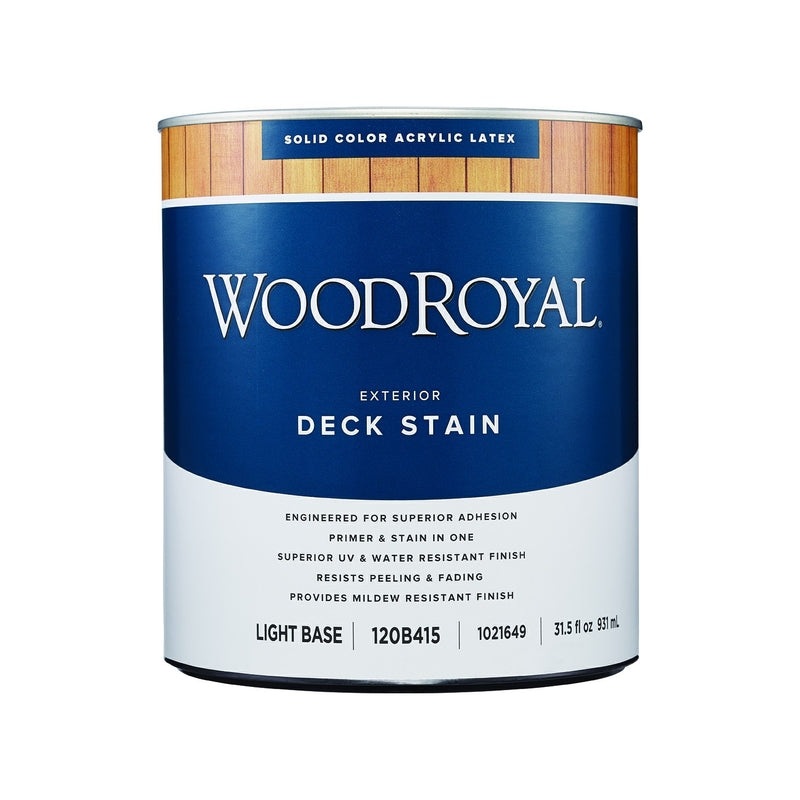 Ace Wood Royal Solid Tintable Flat Tint Base Light Base Acrylic Latex Deck Stain 1 qt (In-store Pickup Only)