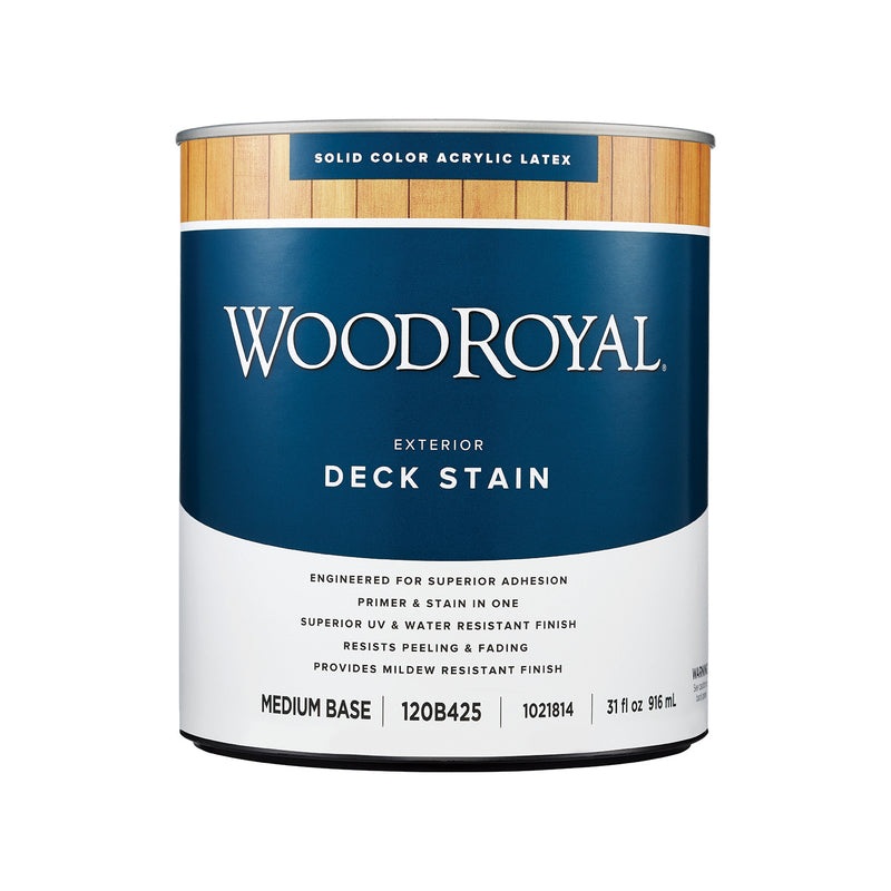 Ace Wood Royal Solid Tintable Flat Tint Base Medium Base Acrylic Latex Deck Stain 1 qt (In-store Pickup Only)
