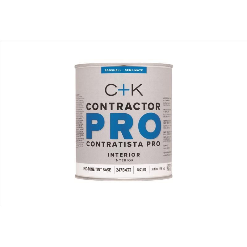 C+K Contractor Pro Eggshell Mid-Tone Base Paint Interior 31 oz (In-store Pickup Only)