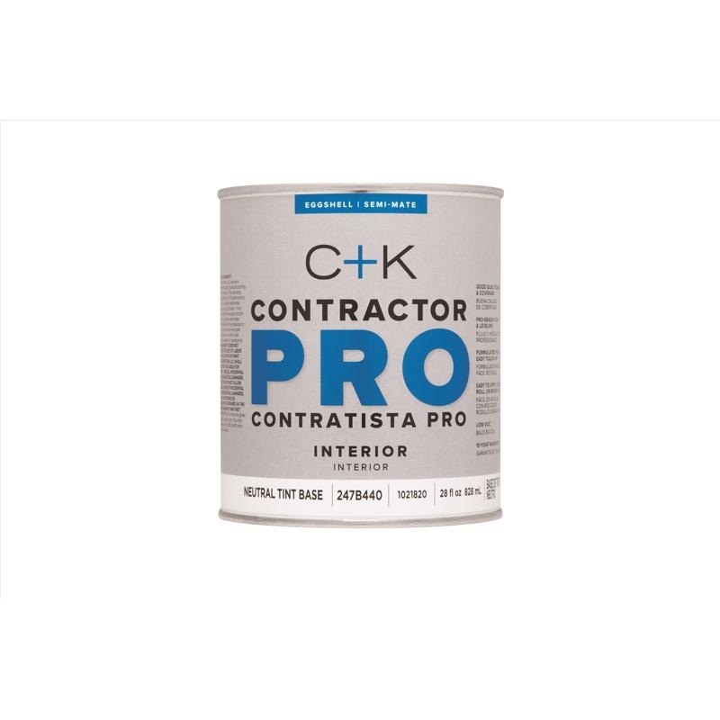 C+K Contractor Pro Eggshell Neutral Tint Base Paint Interior 1 qt (In-store Pickup Only)
