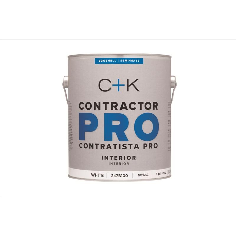 C+K Contractor Pro Eggshell White Water-Based Paint Interior 1 gal (In-store Pickup Only)