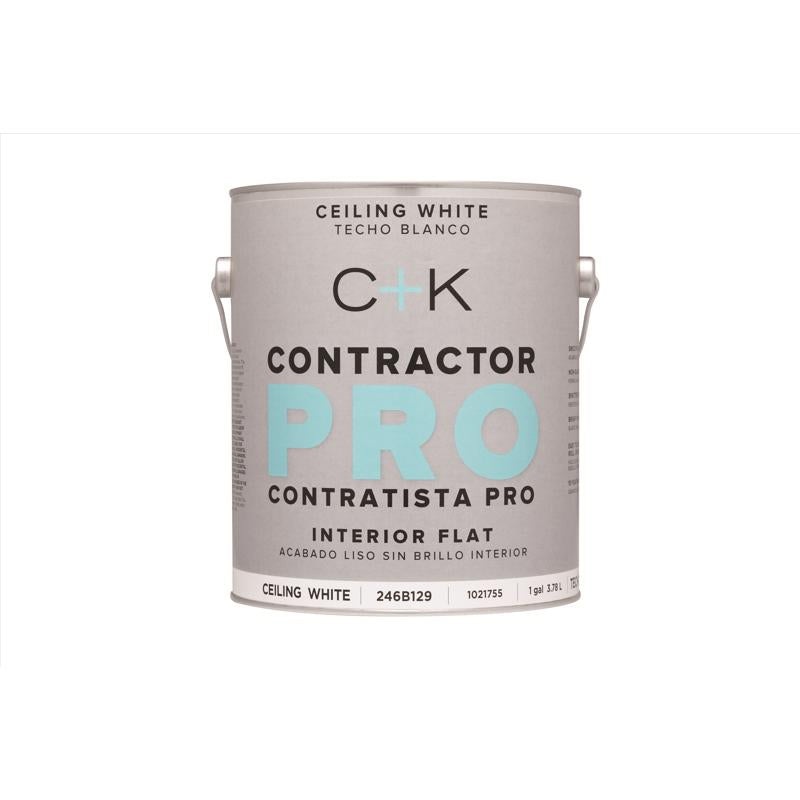 C+K Contractor Pro Flat Ceiling White Paint Interior 1 gal (In-store Pickup Only)