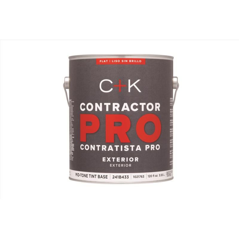 C+K Contractor Pro Flat Tint Base Mid-Tone Base Paint Exterior 1 gal (In-store Pickup Only)