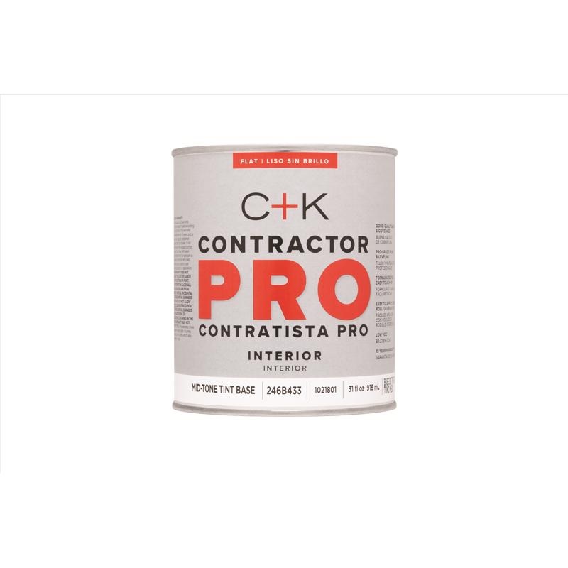 C+K Contractor Pro Flat Tint Base Mid-Tone Base Paint Interior 31 oz (In-store Pickup Only)