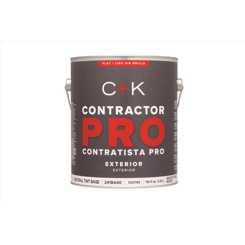 C+K Contractor Pro Flat Tint Base Neutral Base Paint Exterior 1 gal (In-store Pickup Only)