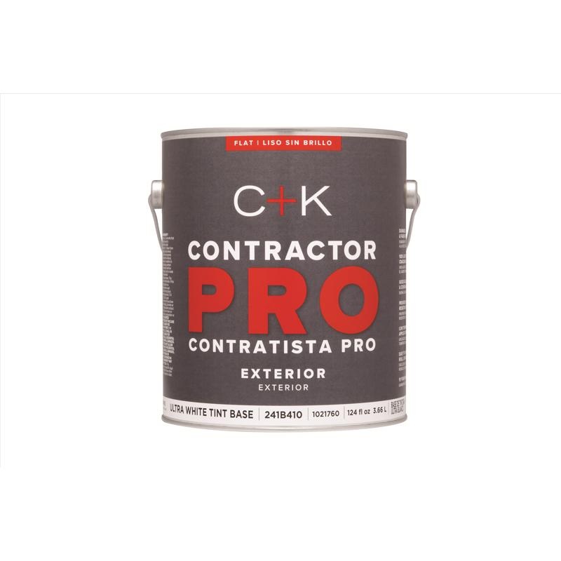 C+K Contractor Pro Flat Tint Base Ultra White Base Paint Exterior 1 gal (In-store Pickup Only)