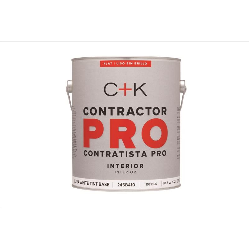 C+K Contractor Pro Flat Tint Base Ultra White Base Paint Interior 1 gal (In-store Pickup Only)