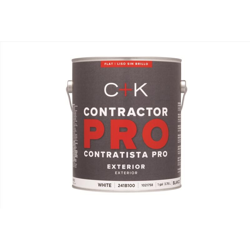 C+K Contractor Pro Flat White Paint Exterior 1 gal (In-store Pickup Only)