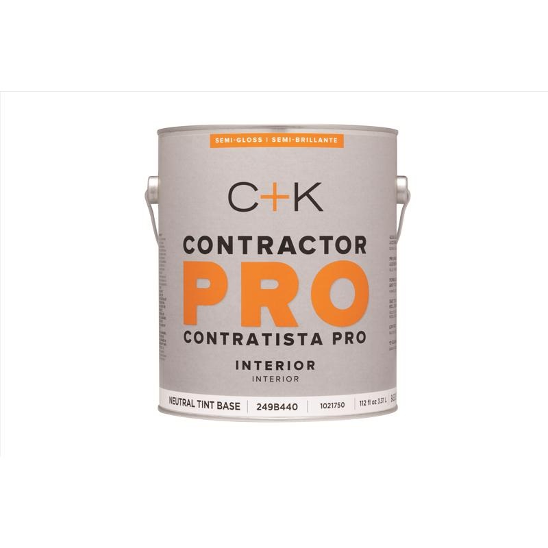 C+K Contractor Pro Semi-Gloss Tint Base Tint Base Paint Interior 1 gal (In-store Pickup Only)